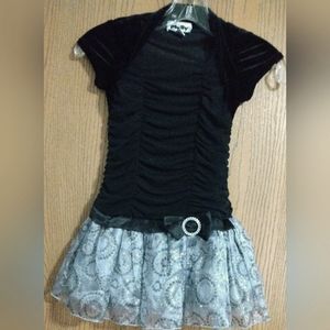 Philly Girls black over silver dress size 5